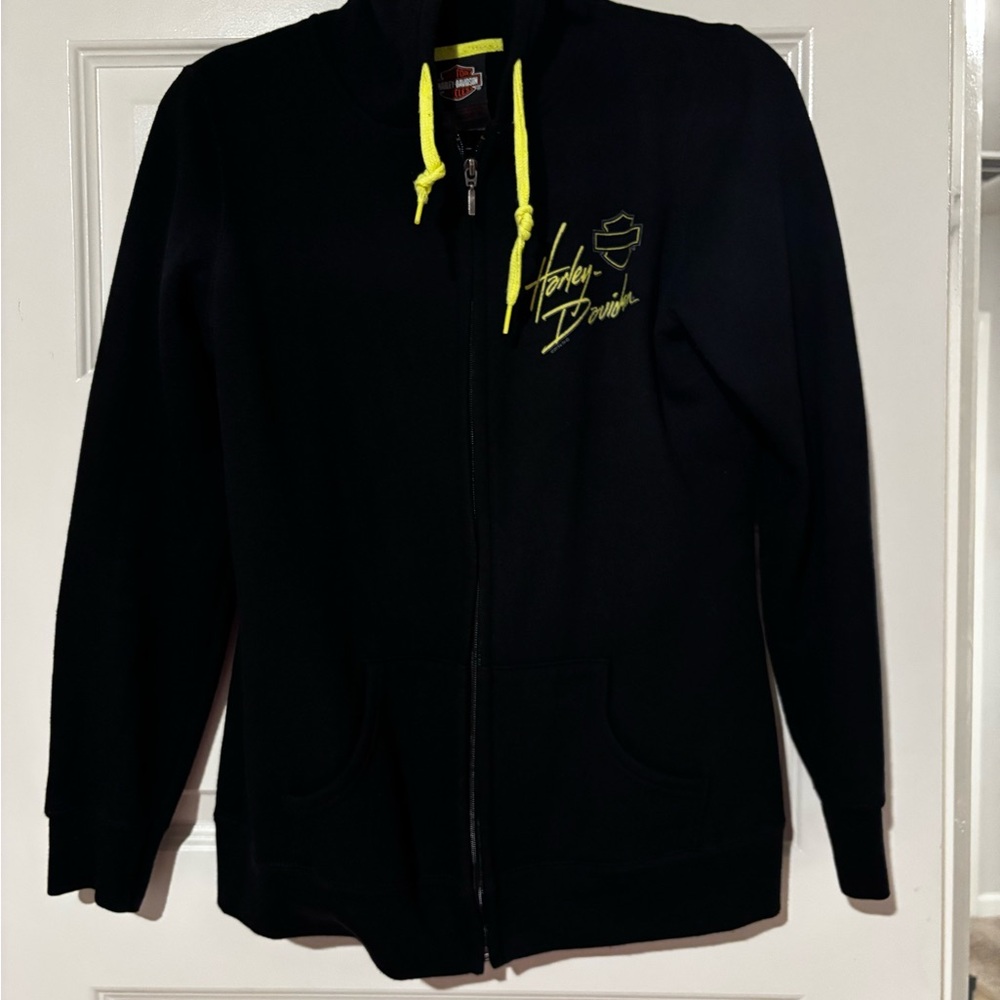 Harley-Davidson Black Jacket with Neon Highlights